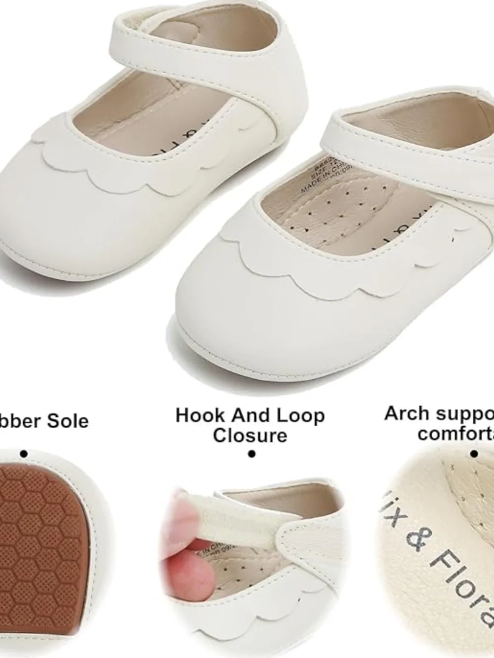 Felix & Flora Baby Walking Shoes Moccasins Rubber Sole in (Size: 6-9M) NWOT